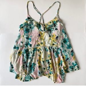 O’Neill 💜 Printed Top Ruffles Size M